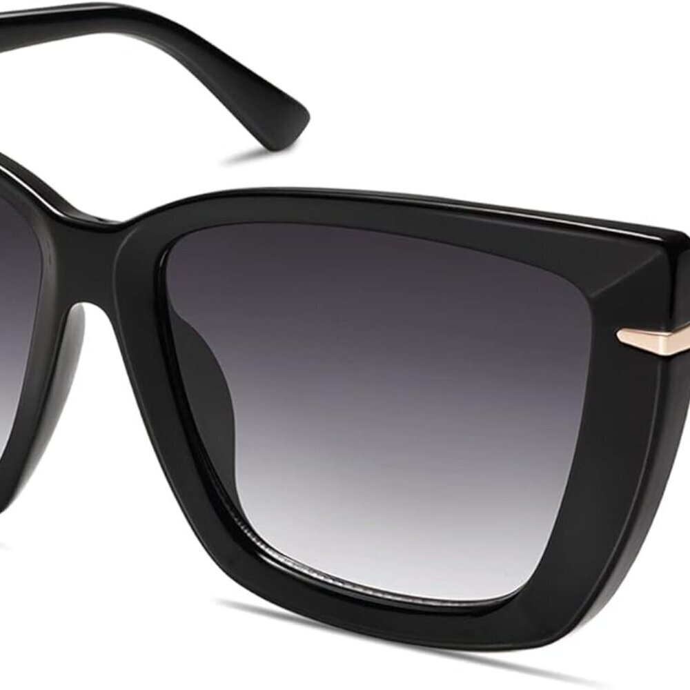 Trendy Large Oversized Cat Eye Sunglasses for Women 70s UV400 Designer Shades SJ